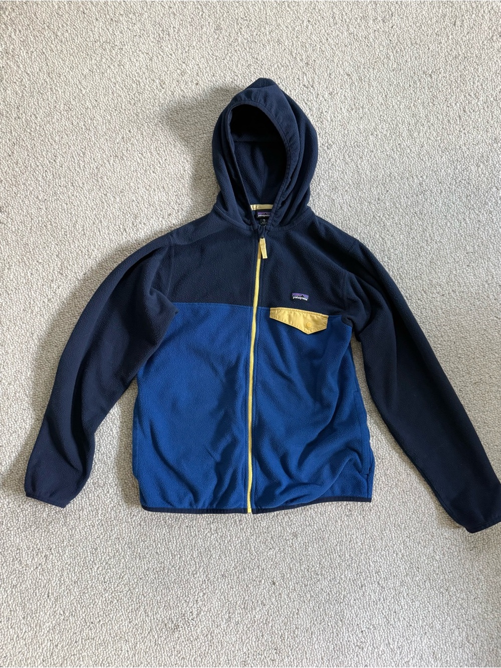 Patagonia Kids Navy & Blue Hooded Fleece Jacket